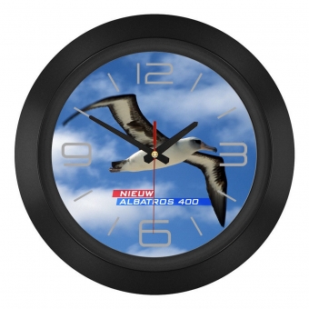 Klok met logo bedrukken Albatross 400 zwart
